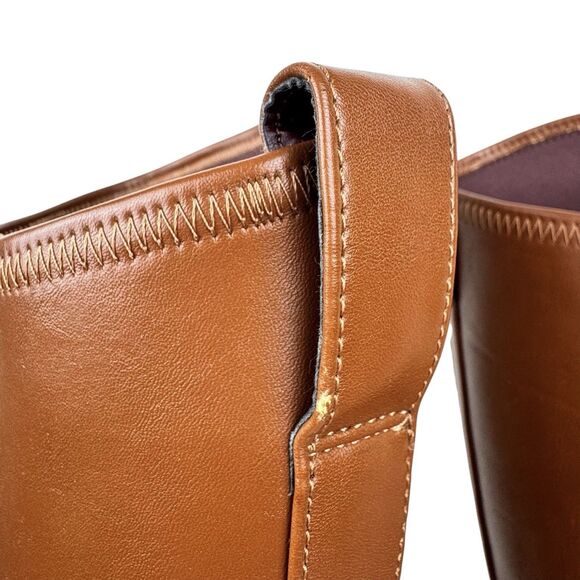Franco Sarto Marsala Womens Riding Boots Brown 8.5 Faux Leather Old Money Preppy - Picture 10 of 15